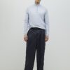 Blå slim fit-tröjor med halv dragkedja