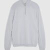 Blå slim fit-tröjor med halv dragkedja
