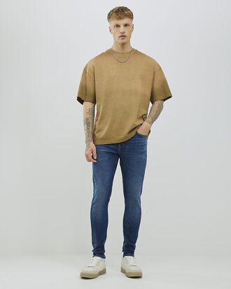 Blå spray-on-jeans Blå spray-on-jeans