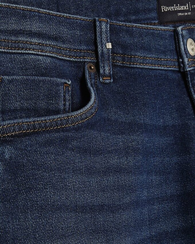 Blå spray-on-jeans Blå spray-on-jeans