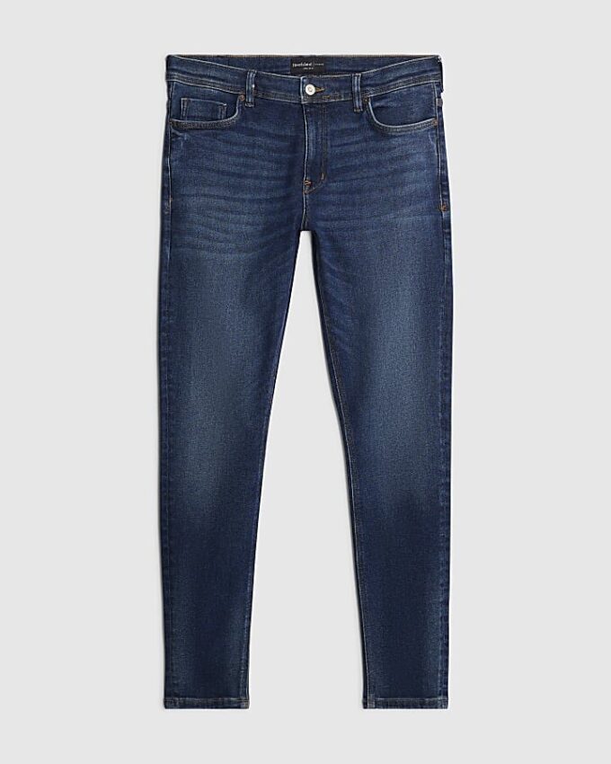 Blå spray-on-jeans Blå spray-on-jeans