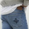 Blå Spray On Rip Jeans Blå Spray On Rip Jeans