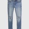 Blå Spray On Rip Jeans Blå Spray On Rip Jeans