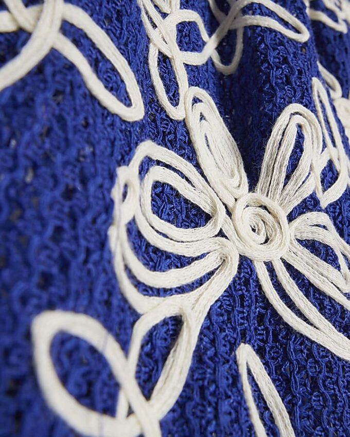 Blå strandshorts med Cornelli-broderi