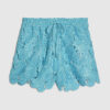 Blå strandshorts med cutwork och paljetter