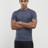 Blå T-shirt med muskulös passform