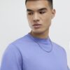 Blå T-shirt med normal passform