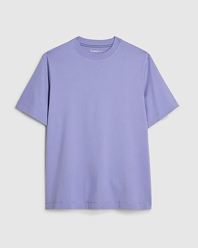 Blå T-shirt med normal passform