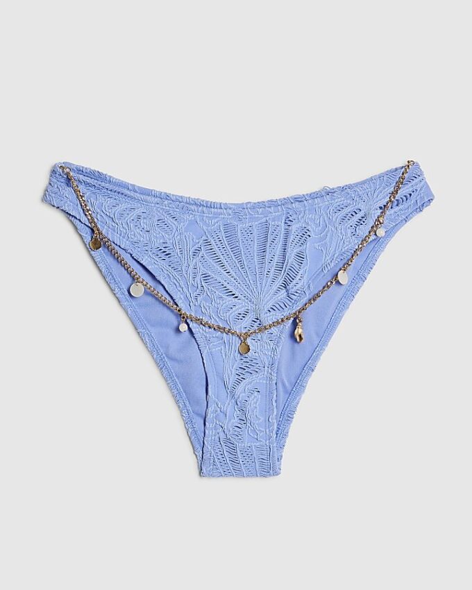 Blå texturerade bikinitrosor