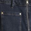 Blåa avslappnade flare-jeans med dragkedja