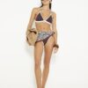 Brun bikinitopp med ringdetaljer