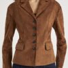 Brun blazer i imiterat mocka