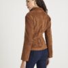 Brun blazer i imiterat mocka