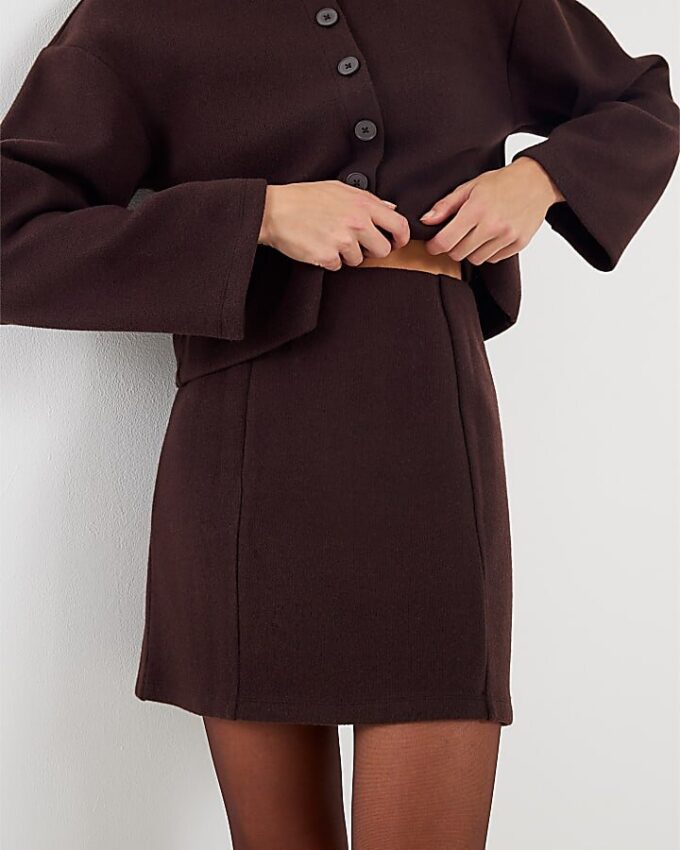 Brun Cosy minikjol