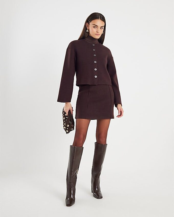 Brun Cosy minikjol