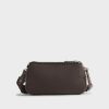 Brun crossbody-väska med dubbla fack