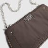 Brun crossbody-väska med dubbla fack