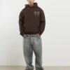 Brun hoodie i oversized-modell med Kagoshima-drake