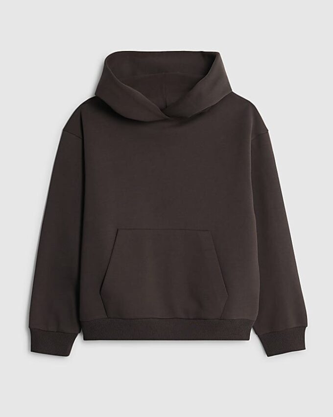 Brun hoodie i oversized-passform Brun hoodie i oversized-passform