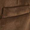 Brun kragefri blazer i imitationsmocka