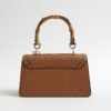 Brun liten totebag med topphandtag