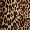 Brun långärmad figursydd topp med leopardmönster