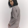 Brun långärmad sweatshirt med whipstitch