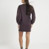 Brun långärmad sweatshirt-miniklänning
