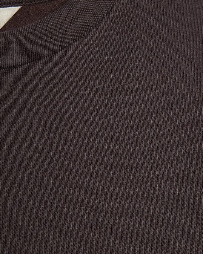 Brun långärmad sweatshirt-miniklänning