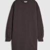 Brun långärmad sweatshirt-miniklänning