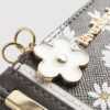 Brun miniväska med daisy-monogramtryck