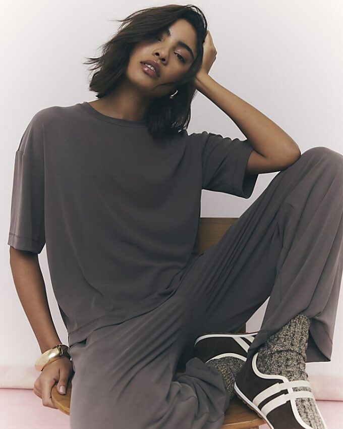 Brun mjuk T-shirt