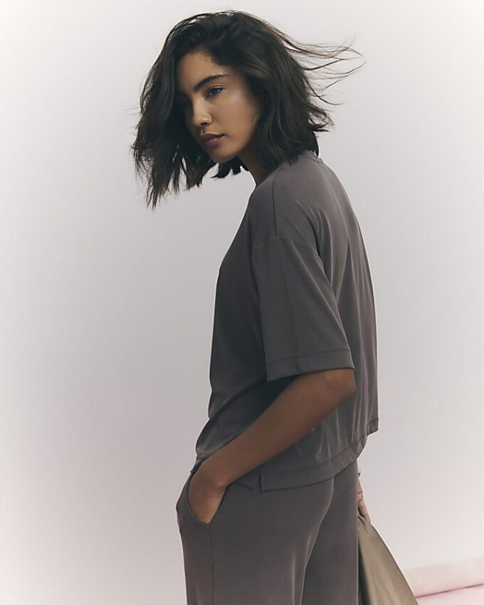 Brun mjuk T-shirt