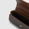 Brun monogram-tote med hänglås fram