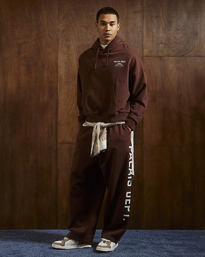 Brun oversized-passformad Palais Dept-hoodie