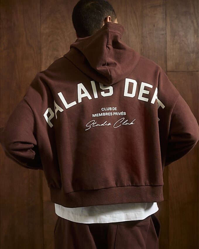 Brun oversized-passformad Palais Dept-hoodie