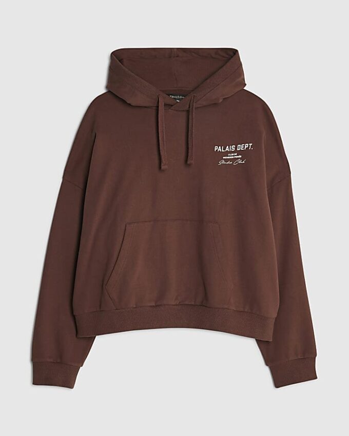 Brun oversized-passformad Palais Dept-hoodie