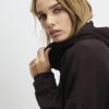 Brun premium-hoodie med långa ärmar