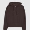Brun premium-hoodie med långa ärmar