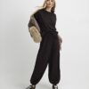 Brun premium-T-shirt med boxig passform