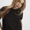 Brun premium-T-shirt med boxig passform