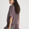Brun premium-T-shirt med boxig passform