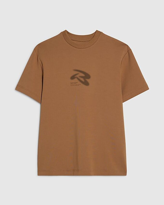 Brun RXR-T-shirt med normal passform