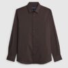 Brun slim fit-skjorta