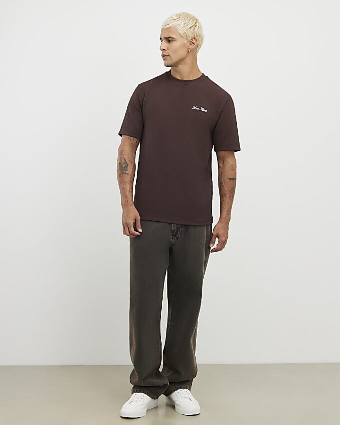 Brun Slim Fit Slinky Ame Saint T-shirt
