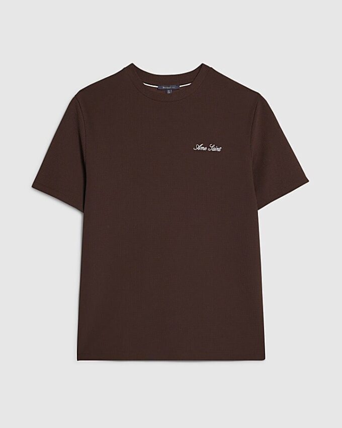 Brun Slim Fit Slinky Ame Saint T-shirt
