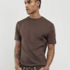 Brun slim fit-T-shirt