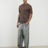 Brun slim fit-T-shirt