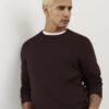Brun slim fit-tröja