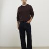 Brun slim fit-tröja